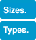 sizes・types