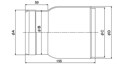 Adapter joint (made of PE) Structural drawing