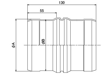 Duct joint (made of PE) Structural drawing